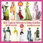 1812 Typical Women's Fashion. Collage By Suzi Love.