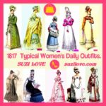 1817 Typical Women's Fashion. Collage By Suzi Love.