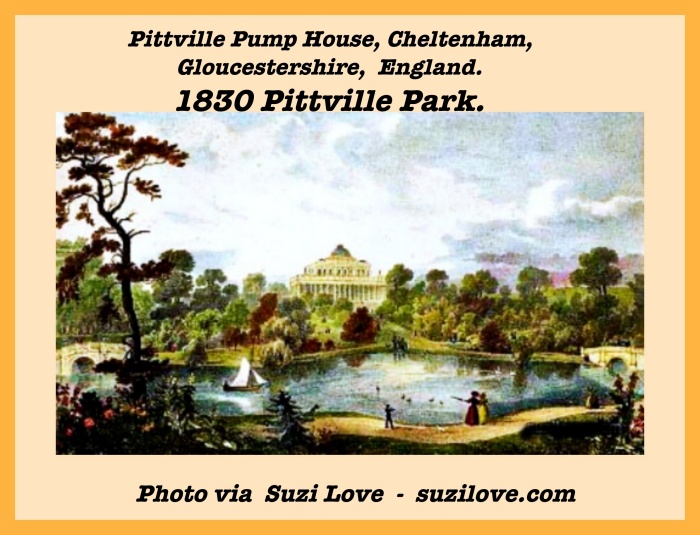 1830 Pittville Park. Pittville Pump House, Cheltenham, Gloucestershire, England.