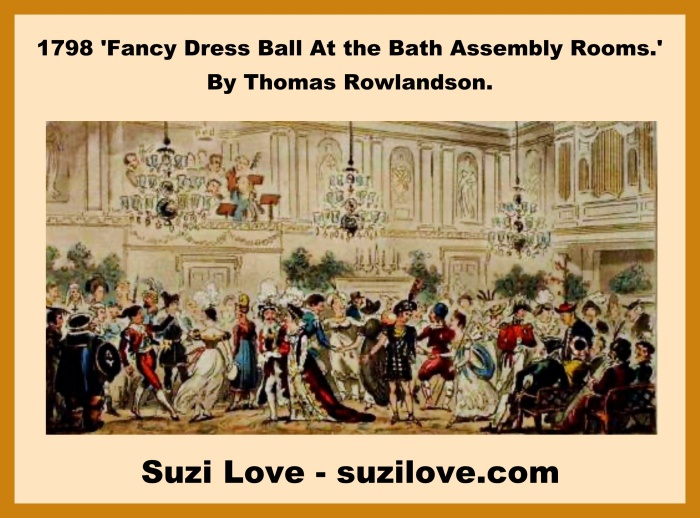 1798 Fancy Dress Ball at the Bath Assembly Rooms.' By Thomas Rowlandson.