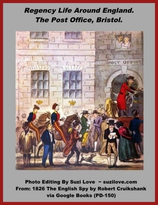 1826 Sights the Bridgertons and Jane Austen Saw Around Regency England. The sights that the families and friends would have seen around while traveling around England. via 1826 The English Spy By Robert Cruikshank via Google Books (PD-150)