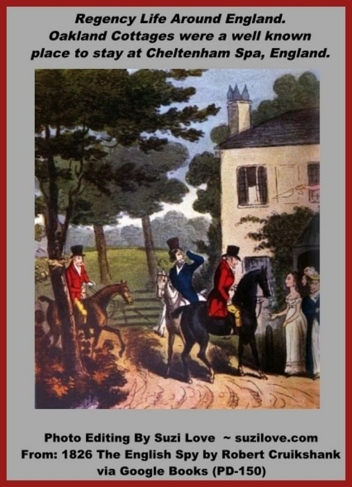 1826 Sights the Bridgertons and Jane Austen Saw Around Regency England. The sights that the families and friends would have seen around while traveling around England. via 1826 The English Spy By Robert Cruikshank via Google Books (PD-150)
