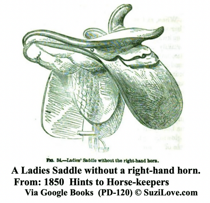 1850_LadiesSaddle with leaping horn 