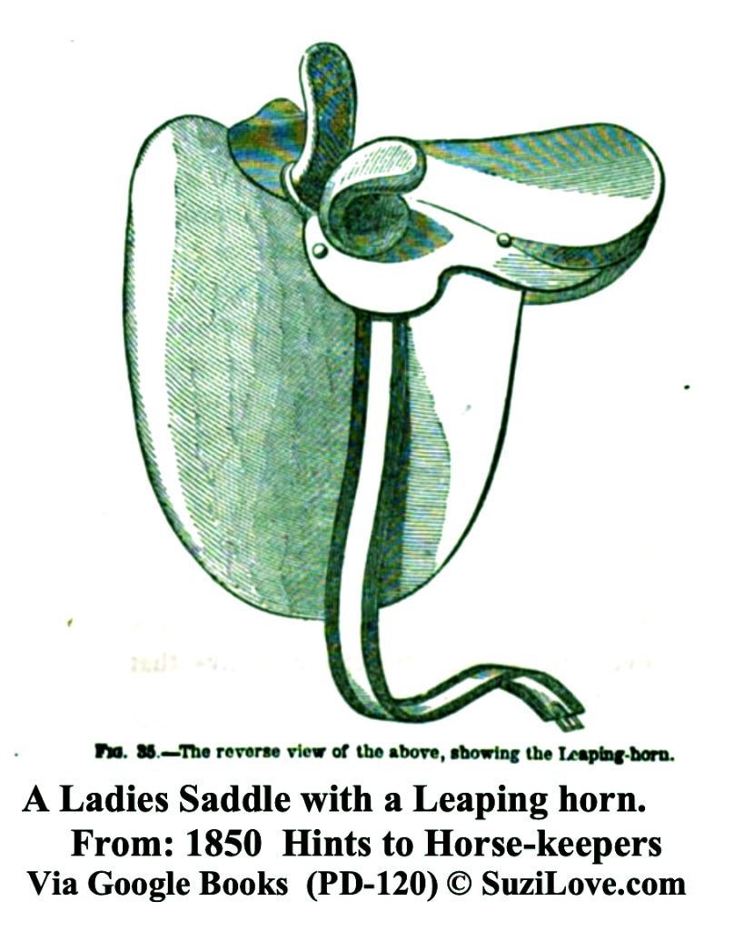 1850_LadiesSaddle with leaping horn 